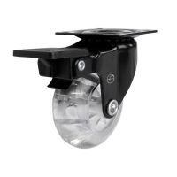 Rodízio Black Gel 1.3/8 Pol. Placa Giratória com Freio 30Kg Colson