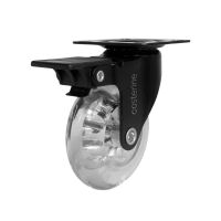 Rodízio Black Gel 310 Placa Giratória com Freio 50Kg Colson