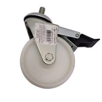 Rodízio Roda Nylon 412 Rosca Giratória com Freio 170Kg Colson