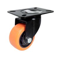 Rodizio Placa 312 Amarelo Sem Freio Giratório Roda Polipropileno 60Kg Colson 