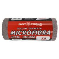 Rolo de Toalhas em Microfibras 50 Unidades 30x30cm 200gsm Cinza Sigma Tools