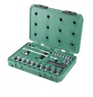 Jogo de Soquete Sextavado 1/4" com 25 peças Sata