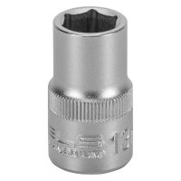 Soquete Sextavado Cr-V 13mm 1/2 Stels