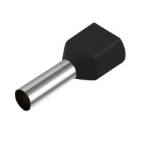 Terminal Tubular Ilhós Duplo 1,5mm Preto Lukma
