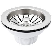 Válvula Pia Americana 3.1/2 Pol. ABS com Inox Metais Premium