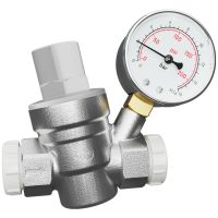 Válvula Redutora de Pressão 3/4 x 1/2 Pol. com Manômetro Blukit