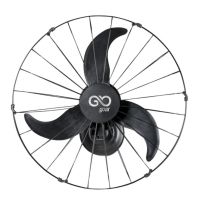 Ventilador de Parede 60cm Preto V60 Giratório Bivolt Goar