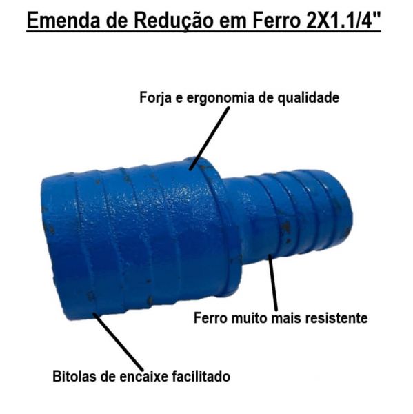 Emenda de Redução em Ferro 2X1.1/4” Ferreira Lopes
