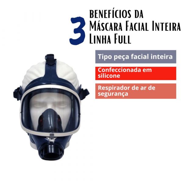 Máscara Facial Inteira Linha Full Face Air Safety