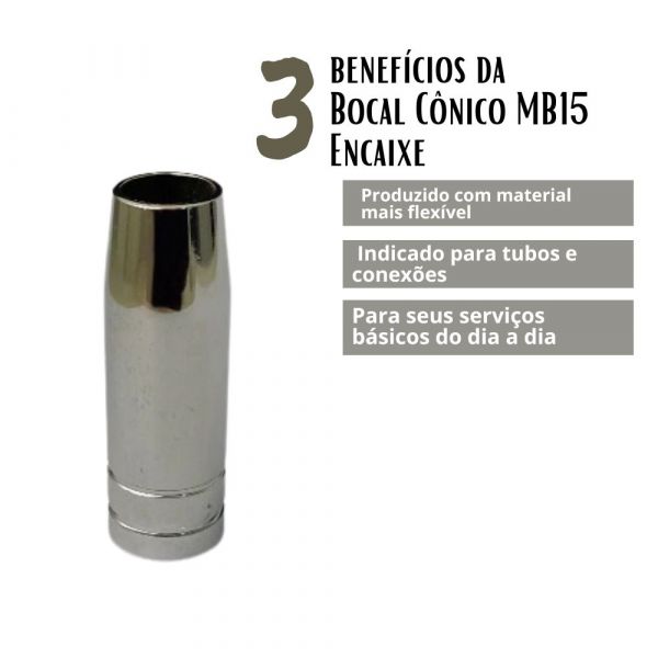 Bocal Cônico MB15 Encaixe 12x55mm Boxer