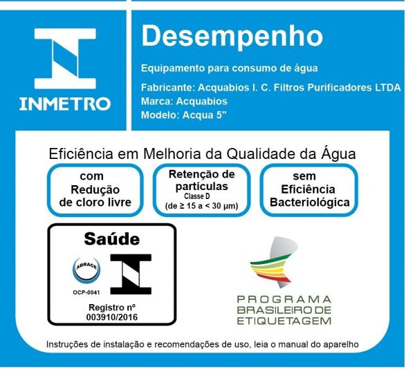 Filtro com Torneira Acqua 5 Branco Acquabios