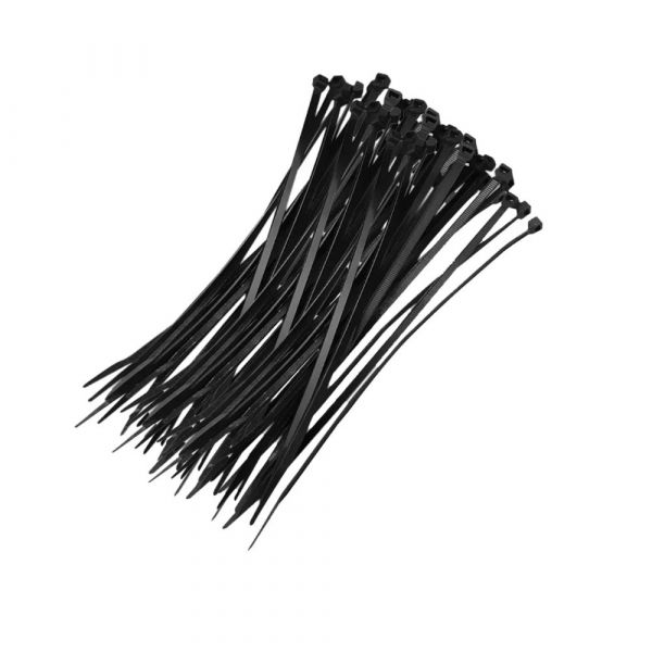 100 Unidades Abraçadeira De Nylon Preta 4.8 X 280 Foxlux