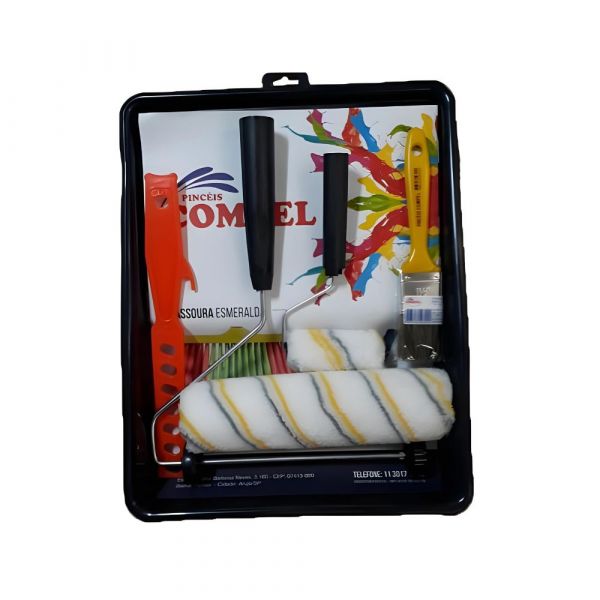 Kit Para Pintura 6 Peças Pinceis Compel
