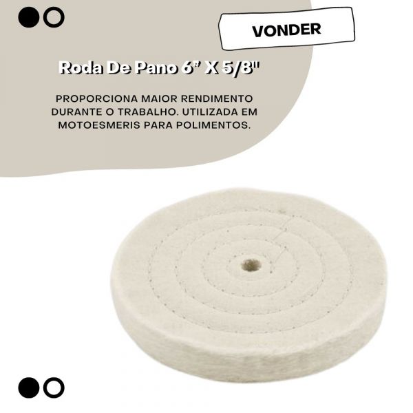 Roda De Pano 6” X 5/8
