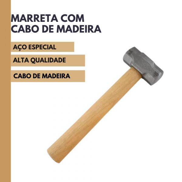 Marreta Com Cabo Madeira 2Kg Sparta