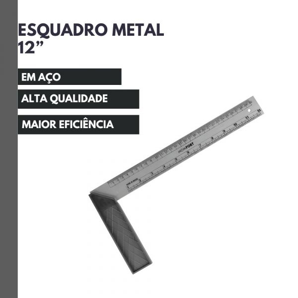 Esquadro Metal 12” Momfort