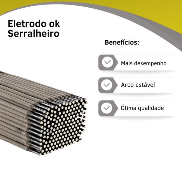 1kg Eletrodo Ok Serralheiro 3,25mm Esab