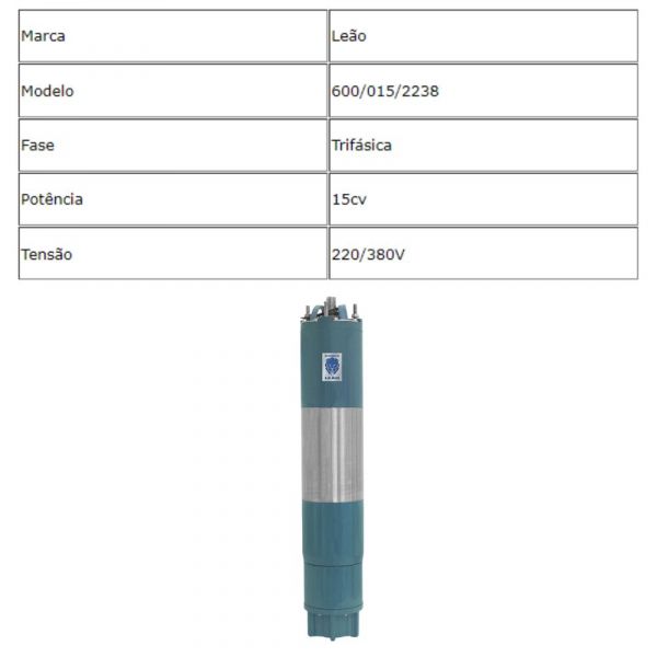 Motor 15CV 200/380V Trifásico 600/015/2238 Leão