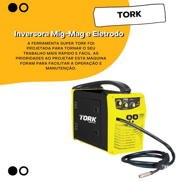 Inversora Mig-Mag e Eletrodo 170 A- Tork Bivolt