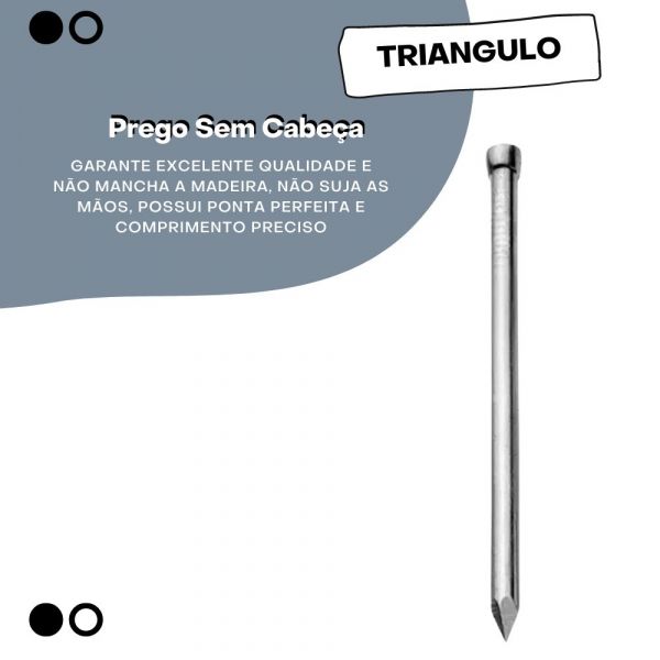 1 Kg Prego Sem Cabeça 13 X 15mm Triangulo