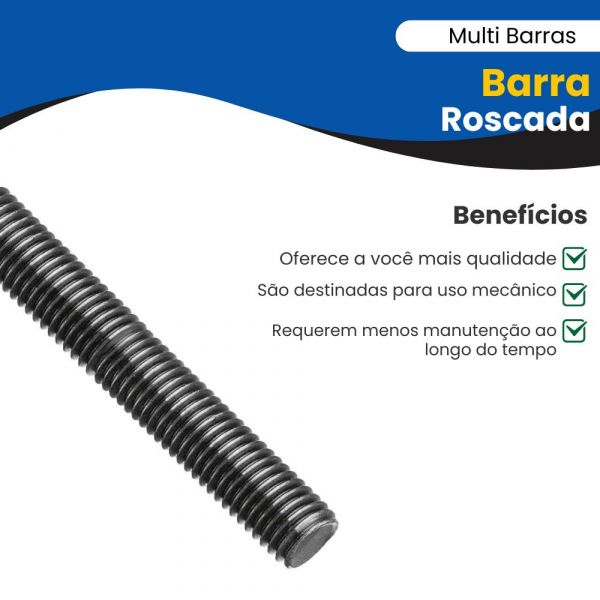Barras Roscada 3/4” NC Galvanizada 1 Metro Multi Barras