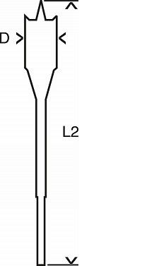 Broca Self Cut Speed para Madeira 10,0mm (encaixe hexagonal 1/4) Bosch 2608595483
