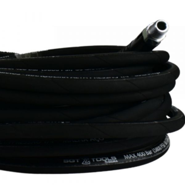 12 Metros Mangueira Trama de Aço M22/14 E 15 X 1/4 Pol. para Lavadora de Alta Pressão Sigma Tools