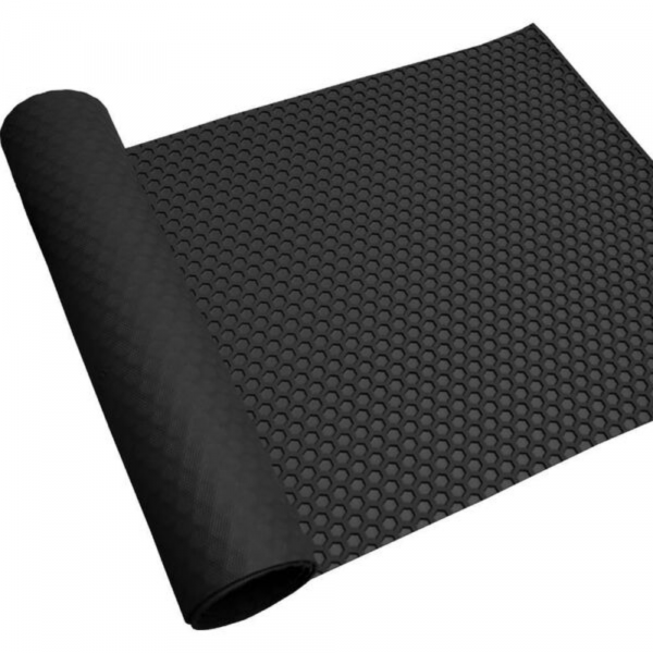 1 Metro de Piso Laminado Colmeia 2,5mm X 1,2M Largura Preto Kapazi