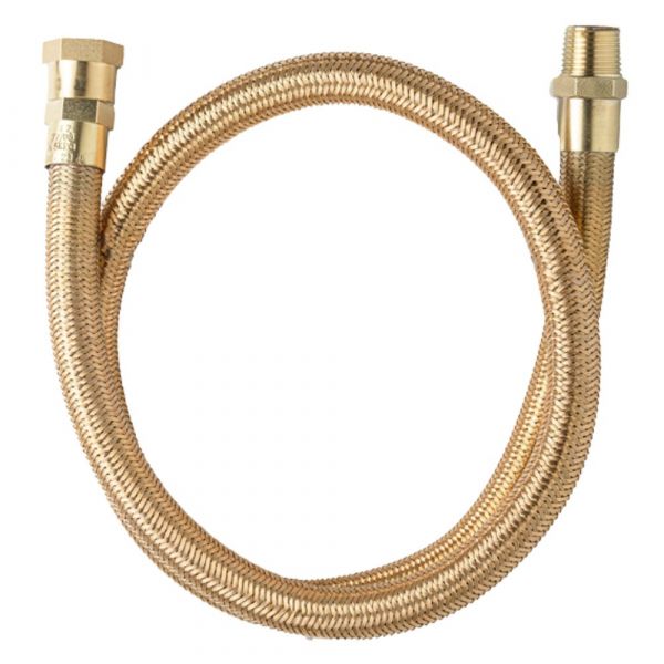 1.20 Metro de Mangueira Flexível de Tomback GLP/GN 1/2(I) x 1200mm R.1/2 BSPT(E) x 1/2 BSP(I) Maqenge