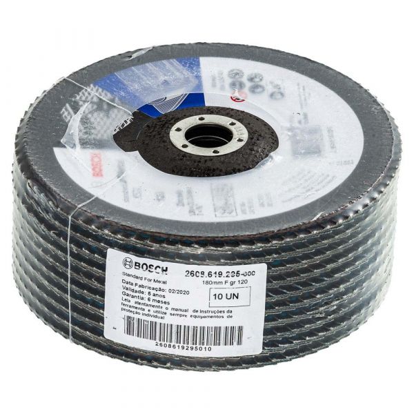 Disco Flap Bosch Standard for Metal 180mm G80 Curvo 2608619295 Bosch