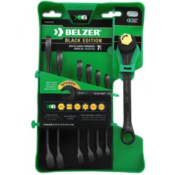 Jogo de Chave Combinada Speedy com Catraca X6 7 Peças Belzer
