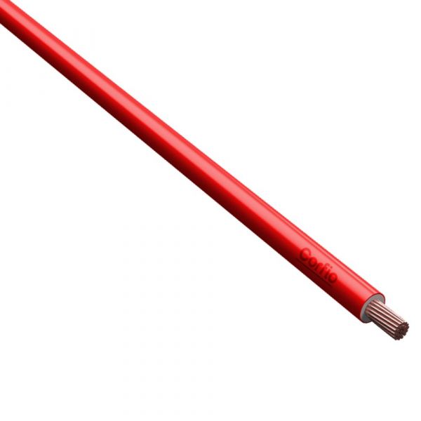 1 Metro de Cabo Flexível Vermelho 0,5mm 750V Corfio
