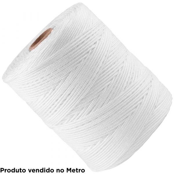 1 Metro de Corda Polipropileno Branca 2mm 5/64 Pol. Riomar