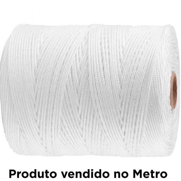 1 Metro de Corda Polipropileno Branca 2mm 5/64 Pol. Riomar