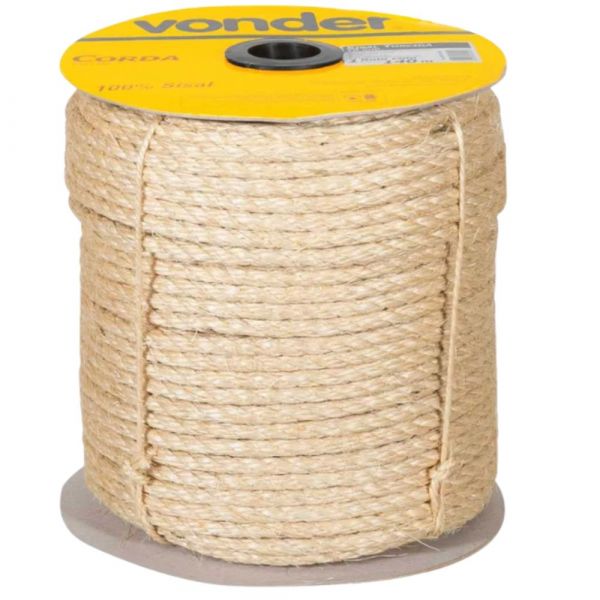 1 Metro de Corda Sisal 10mm 3/8 Pol. Vonder