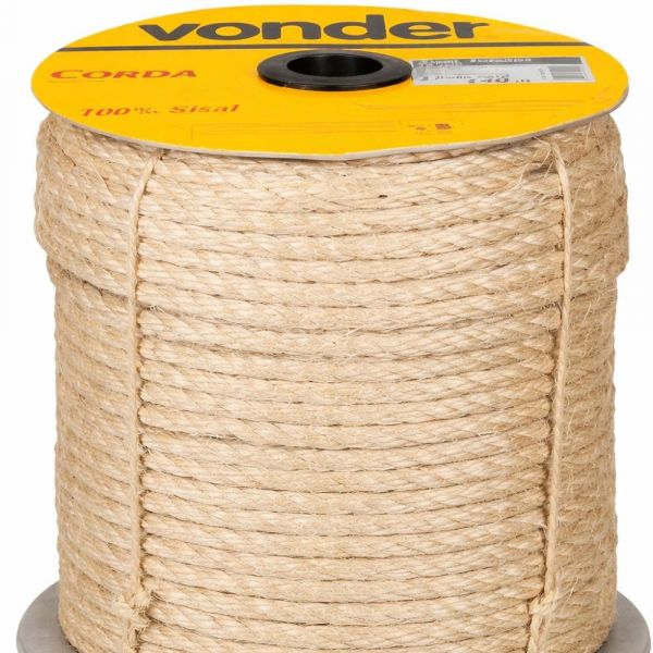 1 Metro de Corda Sisal 10mm 3/8 Pol. Vonder