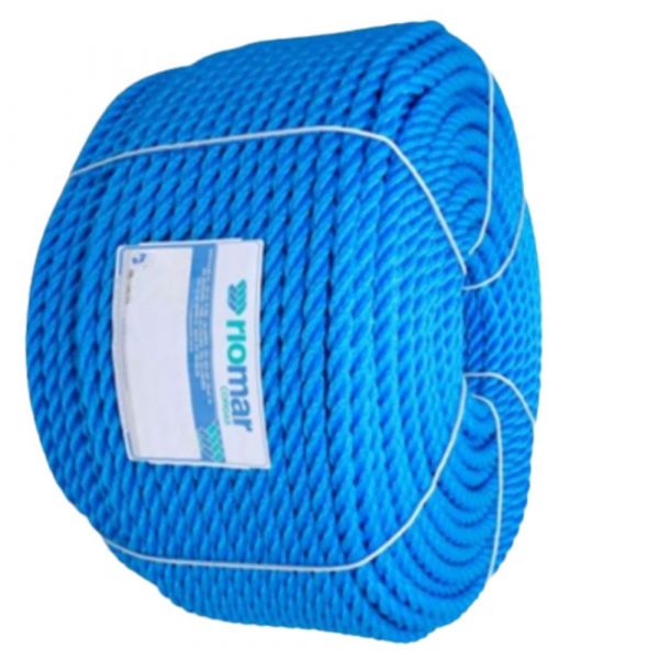 1 Metro de Corda Torcida Azul Polietileno 14mm Naval Riomar