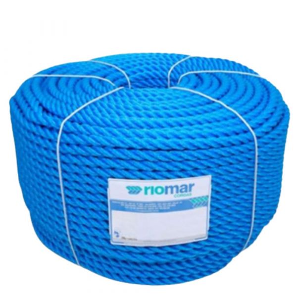 1 Metro de Corda Torcida Naval Polietileno Azul 16mm Riomar