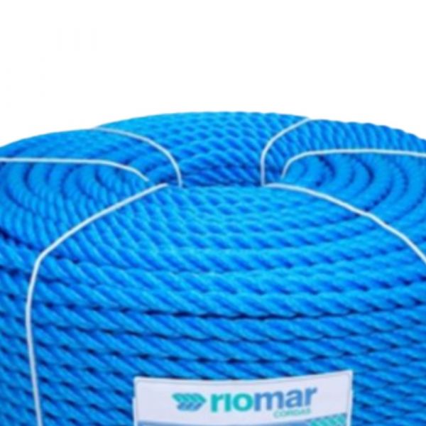 1 Metro de Corda Torcida Naval Polietileno Azul 16mm Riomar