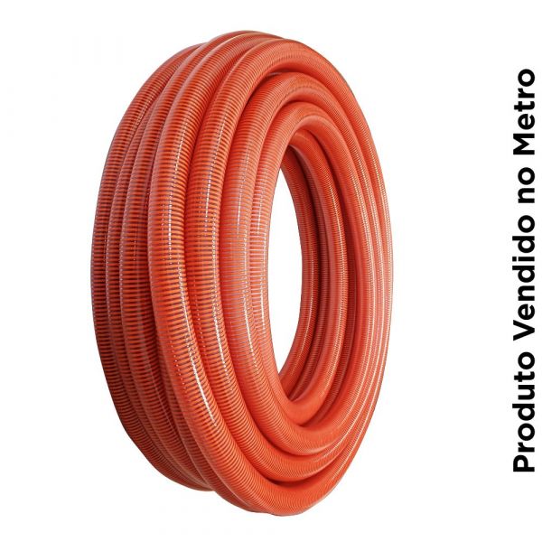 1 Metro de Mangote Espiral Laranja 5 Pol. Ibirá