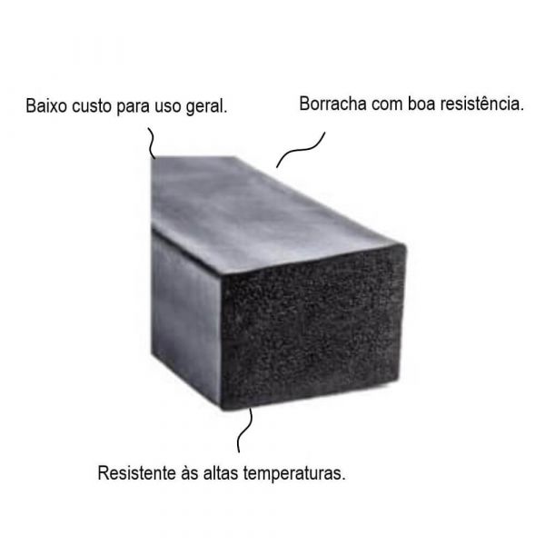 1 Metro Perfil De Borracha Esponjoso 19 X 25mm Bma