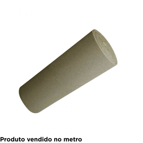 1 Metro de Tapete Vinil Silver 1,20m X 10mm Base Fundida Bege Kapazi