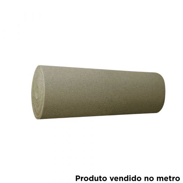 1 Metro de Tapete Vinil Silver 1,20m X 10mm Base Fundida Bege Kapazi