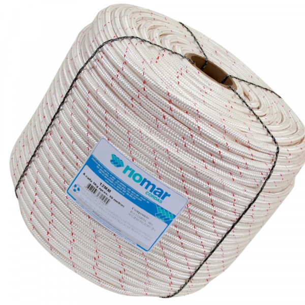 1 mt de Corda Trançada Poliamida 12 mm - Linha De Vida Riomar Cordas