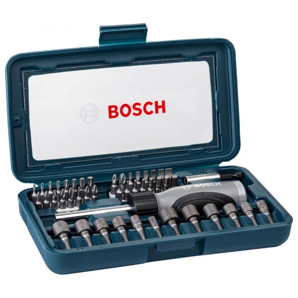 Kit de Pontas e Soquetes para parafusar Bosch com 46 peças Bosch