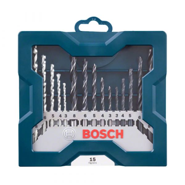 Jogo Brocas Alvenaria/Metal/Madeira Bosch Mini X-line 15 pçs 2607017504 Bosch