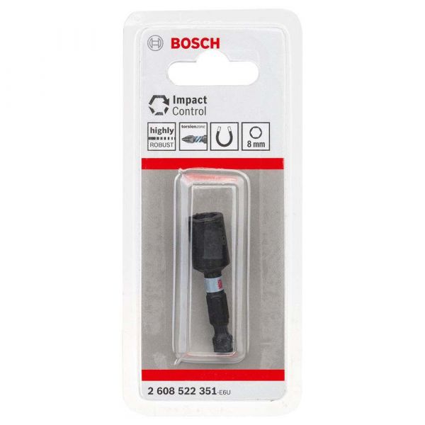 Soquete Canhão Impact Control 8 mm Bosch 