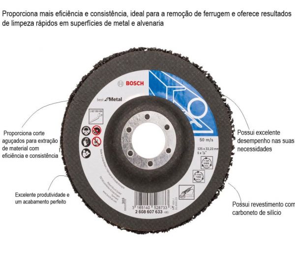 Disco de Limpeza Bosch N377 Best for Metal; 125mm 