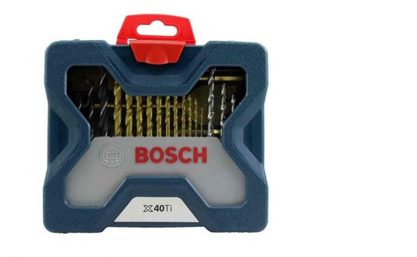 Kit de Pontas e Brocas em Titânio X-Line para parafusar e perfurar com 40 unidades Bosch 2607017512000