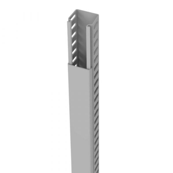 2 Metros de Canaleta Cinza Média 3x3cm Semi-Aberta Elesys